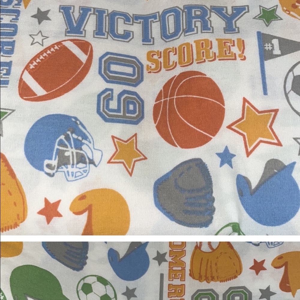 TWIN SIZE SPORTS FITTED SHEET Z AS ND PILLOW CASE ONLY